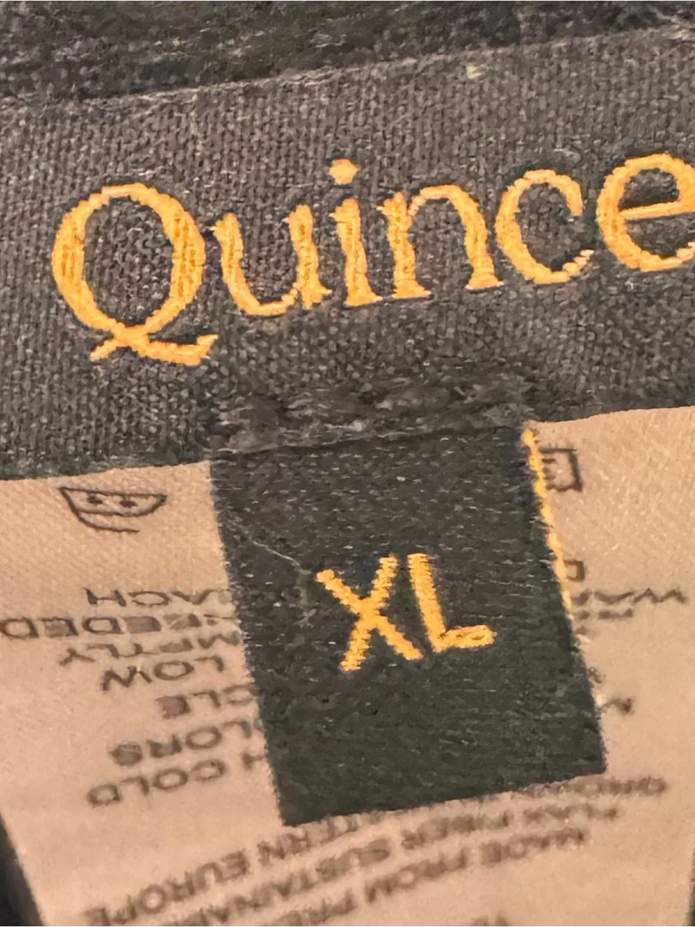 Quince Italian Linen Black Straight Leg Ankle Pants - Size XL